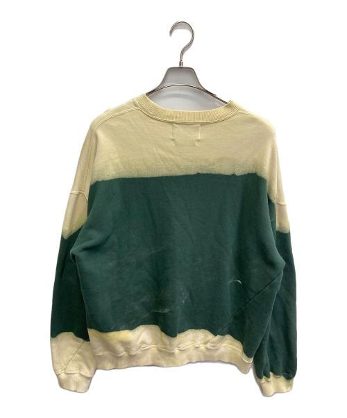 NOMARHYTHM TEXTILE（ノーマリズムテキスタイル）NOMARHYTHM TEXTILE (ノーマリズムテキスタイル) SMU HAND DYE TWIST SWEAT グリーン×イエロー サイズ:2の古着・服飾アイテム