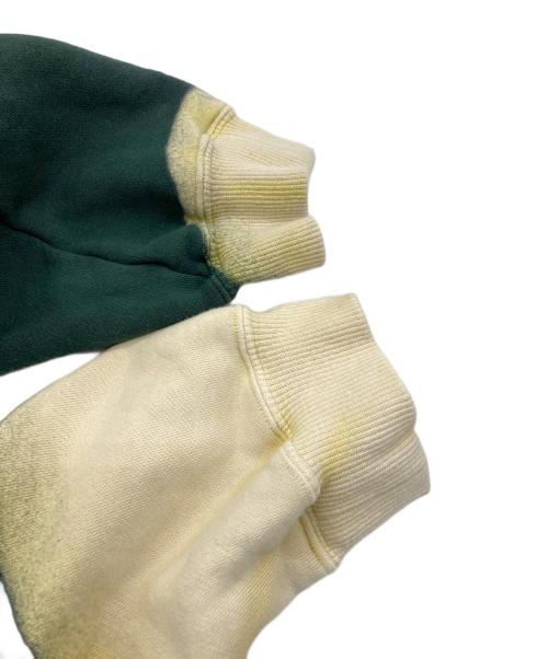 NOMARHYTHM TEXTILE（ノーマリズムテキスタイル）NOMARHYTHM TEXTILE (ノーマリズムテキスタイル) SMU HAND DYE TWIST SWEAT グリーン×イエロー サイズ:2の古着・服飾アイテム