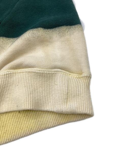 NOMARHYTHM TEXTILE（ノーマリズムテキスタイル）NOMARHYTHM TEXTILE (ノーマリズムテキスタイル) SMU HAND DYE TWIST SWEAT グリーン×イエロー サイズ:2の古着・服飾アイテム