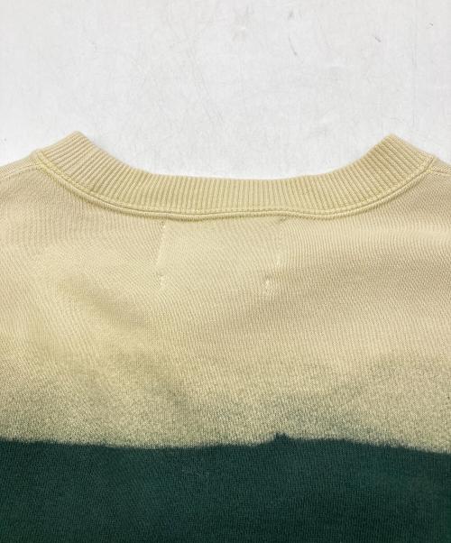 NOMARHYTHM TEXTILE（ノーマリズムテキスタイル）NOMARHYTHM TEXTILE (ノーマリズムテキスタイル) SMU HAND DYE TWIST SWEAT グリーン×イエロー サイズ:2の古着・服飾アイテム