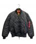 ALPHA（アルファ）の古着「MA-1/キルティング/フライトジャケット」｜ブラック
