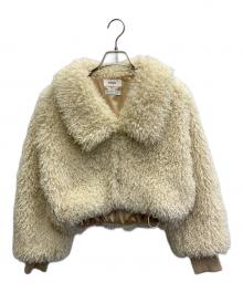 Snidel（スナイデル）の古着「エコファーショートジャケット」｜アイボリー