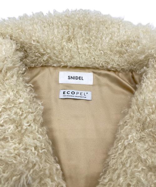 Snidel（スナイデル）Snidel (スナイデル) エコファーショートジャケット アイボリー サイズ:FREEの古着・服飾アイテム