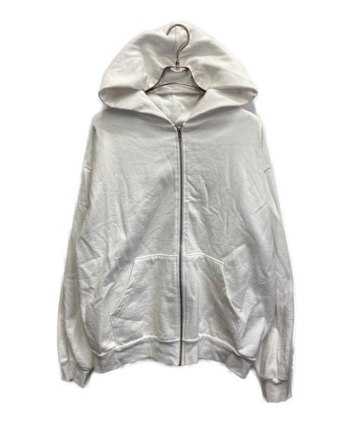 LOS ANGELES APPAREL（ロサンゼルスアパレル）LOS ANGELES APPAREL (ロサンゼルスアパレル) ジップパーカー ホワイト サイズ:Lの古着・服飾アイテム