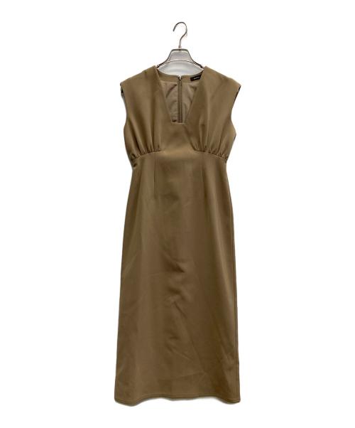 anuans（アニュアンス）anuans (アニュアンス) サイドギャザーデザインジャンスカ ブラウン サイズ:Mの古着・服飾アイテム