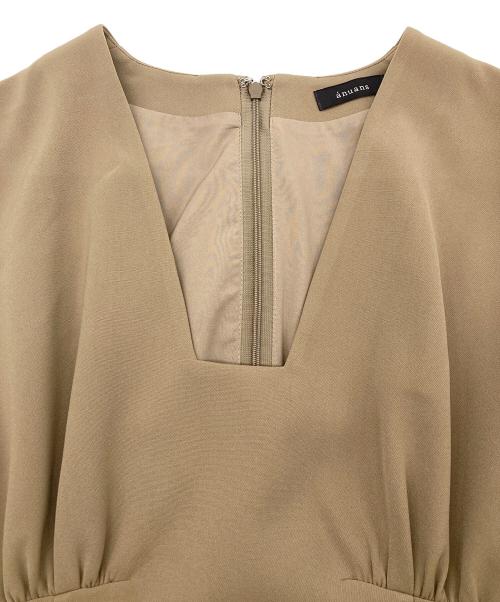 anuans（アニュアンス）anuans (アニュアンス) サイドギャザーデザインジャンスカ ブラウン サイズ:Mの古着・服飾アイテム