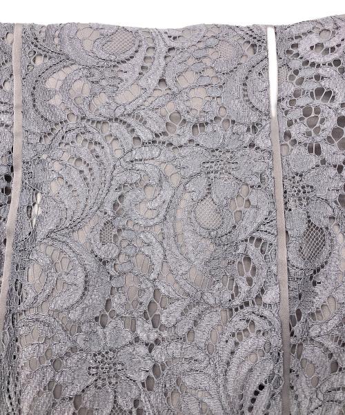 anuans（アニュアンス）anuans (アニュアンス) パイピングレースタイトスカート. グレー サイズ:S 未使用品の古着・服飾アイテム