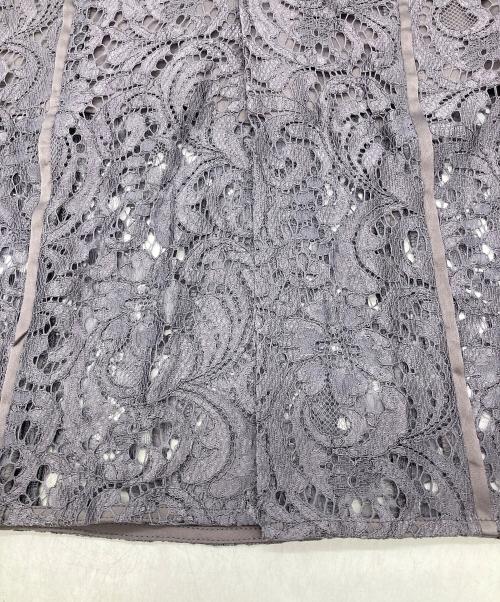 anuans（アニュアンス）anuans (アニュアンス) パイピングレースタイトスカート. グレー サイズ:S 未使用品の古着・服飾アイテム