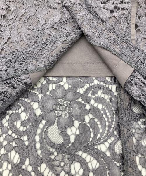 anuans（アニュアンス）anuans (アニュアンス) パイピングレースタイトスカート. グレー サイズ:S 未使用品の古着・服飾アイテム