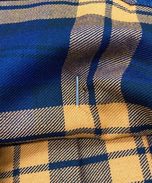 O'NEIL OF DUBLIN（オニールオブダブリン）O'NEIL OF DUBLIN (オニールオブダブリン) ウールチェック ラップスカート オレンジ×ネイビー サイズ:US8の古着・服飾アイテム