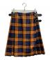 O'NEIL OF DUBLIN（オニールオブダブリン）の古着「ウールチェック ラップスカート」｜オレンジ×ネイビー