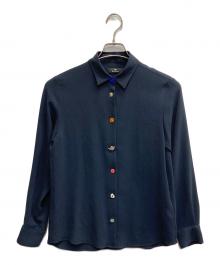 PS Paul Smith（ＰＳポールスミス）の古着「ソフトジョーゼット ドレスシャツ」｜ネイビー