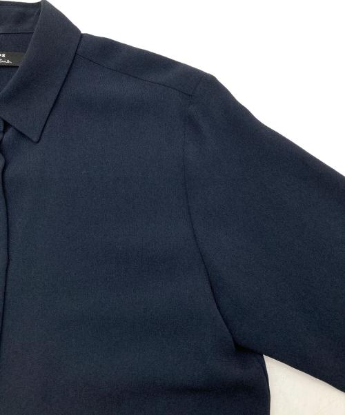 PS Paul Smith（ＰＳポールスミス）PS Paul Smith (ＰＳポールスミス) ソフトジョーゼット ドレスシャツ ネイビー サイズ:38の古着・服飾アイテム