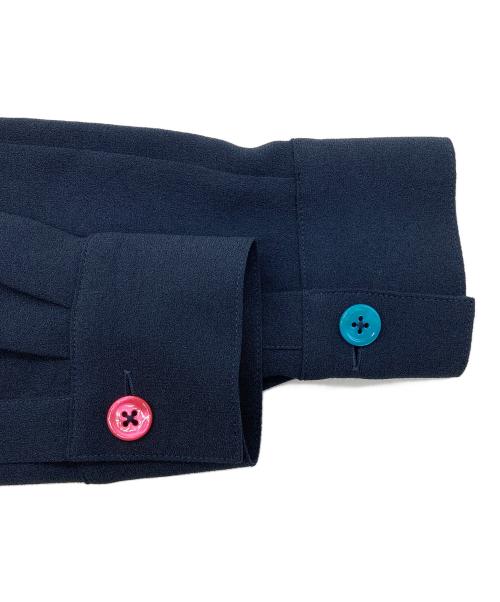 PS Paul Smith（ＰＳポールスミス）PS Paul Smith (ＰＳポールスミス) ソフトジョーゼット ドレスシャツ ネイビー サイズ:38の古着・服飾アイテム