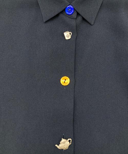 PS Paul Smith（ＰＳポールスミス）PS Paul Smith (ＰＳポールスミス) ソフトジョーゼット ドレスシャツ ネイビー サイズ:38の古着・服飾アイテム