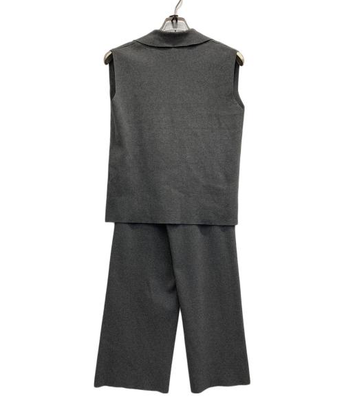 PLST（プラステ）PLST (プラステ) レーヨンブレンドテーラードニットセットアップ グレー サイズ:Sの古着・服飾アイテム