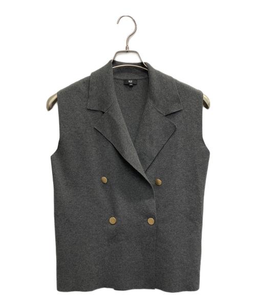 PLST（プラステ）PLST (プラステ) レーヨンブレンドテーラードニットセットアップ グレー サイズ:Sの古着・服飾アイテム