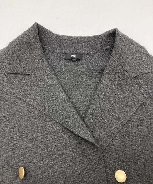 PLST（プラステ）PLST (プラステ) レーヨンブレンドテーラードニットセットアップ グレー サイズ:Sの古着・服飾アイテム