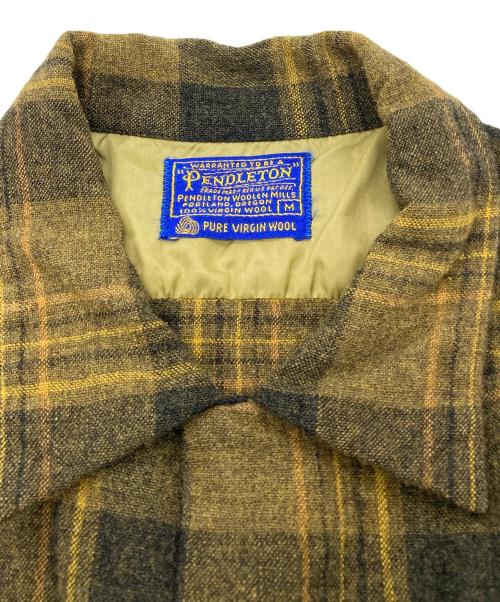 PENDLETON（ペンドルトン）PENDLETON (ペンドルトン) 60’S ウールネルシャツ イエロー サイズ:Mの古着・服飾アイテム