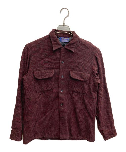 PENDLETON（ペンドルトン）PENDLETON (ペンドルトン) 50’S ウールネルシャツ レッド サイズ:Mの古着・服飾アイテム