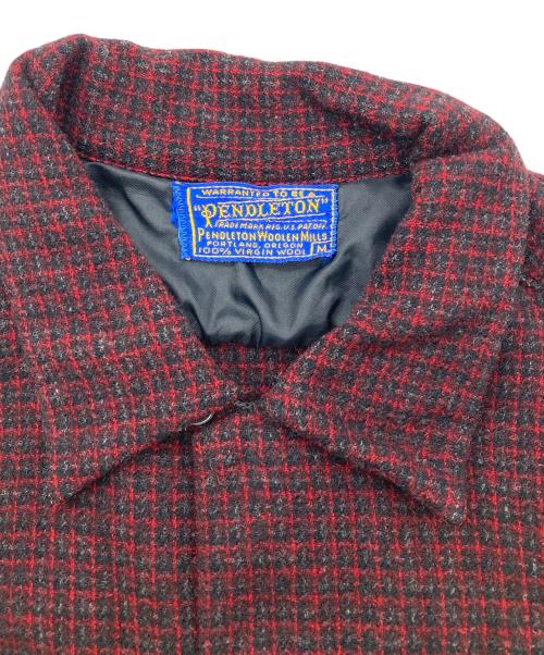 PENDLETON（ペンドルトン）PENDLETON (ペンドルトン) 50’S ウールネルシャツ レッド サイズ:Mの古着・服飾アイテム