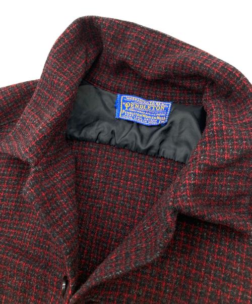 PENDLETON（ペンドルトン）PENDLETON (ペンドルトン) 50’S ウールネルシャツ レッド サイズ:Mの古着・服飾アイテム