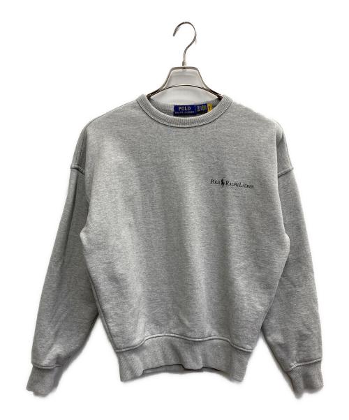 POLO RALPH LAUREN（ポロ・ラルフローレン）POLO RALPH LAUREN (ポロ・ラルフローレン) ロゴ フリース スウェットシャツ グレー サイズ:XSの古着・服飾アイテム