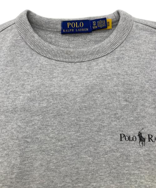 POLO RALPH LAUREN（ポロ・ラルフローレン）POLO RALPH LAUREN (ポロ・ラルフローレン) ロゴ フリース スウェットシャツ グレー サイズ:XSの古着・服飾アイテム