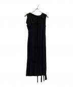 YOHJI YAMAMOTOヨウジヤマモト）の古着「コードノースリーブワンピース」｜ブラック
