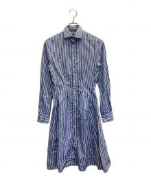 POLO RALPH LAUREN（ポロ・ラルフローレン）の古着「ストライプ シャツワンピース」｜ブルー