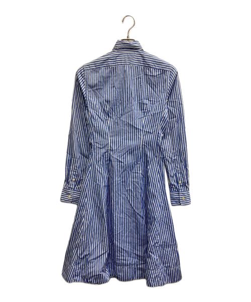 POLO RALPH LAUREN（ポロ・ラルフローレン）POLO RALPH LAUREN (ポロ・ラルフローレン) ストライプ シャツワンピース ブルー サイズ:2の古着・服飾アイテム