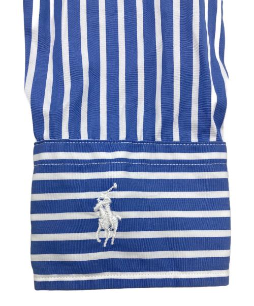 POLO RALPH LAUREN（ポロ・ラルフローレン）POLO RALPH LAUREN (ポロ・ラルフローレン) ストライプ シャツワンピース ブルー サイズ:2の古着・服飾アイテム