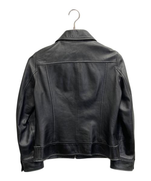 BURBERRY LONDON（バーバリーロンドン）BURBERRY LONDON (バーバリーロンドン) レザージップジャケット ブラック サイズ:38の古着・服飾アイテム