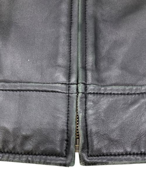 BURBERRY LONDON（バーバリーロンドン）BURBERRY LONDON (バーバリーロンドン) レザージップジャケット ブラック サイズ:38の古着・服飾アイテム