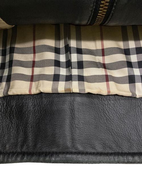 BURBERRY LONDON（バーバリーロンドン）BURBERRY LONDON (バーバリーロンドン) レザージップジャケット ブラック サイズ:38の古着・服飾アイテム