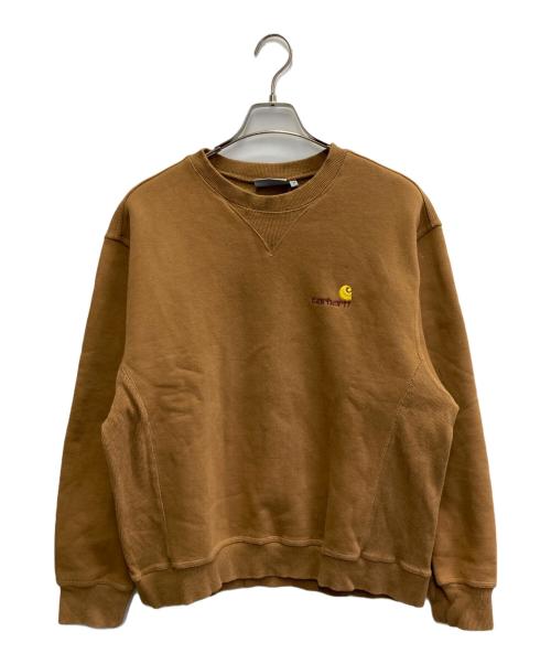 CarHartt（カーハート）CarHartt (カーハート) AMERICAN SCRIPT SWEAT ブラウン サイズ:Mの古着・服飾アイテム