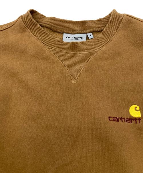 CarHartt（カーハート）CarHartt (カーハート) AMERICAN SCRIPT SWEAT ブラウン サイズ:Mの古着・服飾アイテム