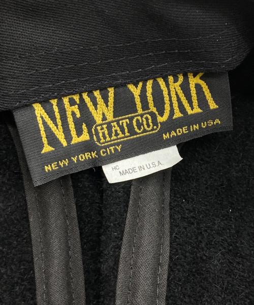 NEW YORK HAT（ニューヨークハット）NEW YORK HAT (ニューヨークハット) レザーハンチング/USA/OLD ブラックの古着・服飾アイテム