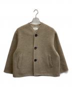 LE GLAZIKル グラジック）の古着「ウールリバージャケット」｜ベージュ