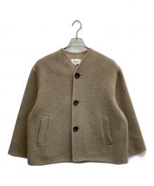 LE GLAZIK（ル グラジック）の古着「ウールリバージャケット」｜ベージュ