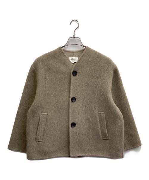 LE GLAZIK（ル グラジック）LE GLAZIK (ル グラジック) ウールリバージャケット ベージュ サイズ:36の古着・服飾アイテム
