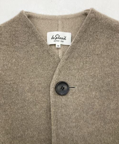 LE GLAZIK（ル グラジック）LE GLAZIK (ル グラジック) ウールリバージャケット ベージュ サイズ:36の古着・服飾アイテム
