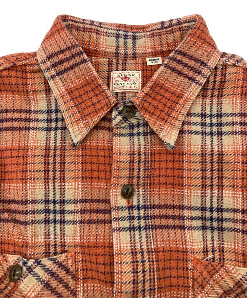 SUGAR CANE（シュガーケーン）SUGAR CANE (シュガーケーン) チェックネルシャツ オレンジ サイズ:Mの古着・服飾アイテム