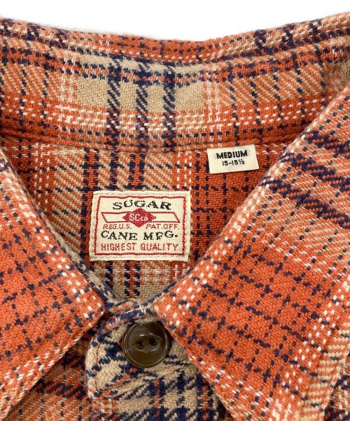 SUGAR CANE（シュガーケーン）SUGAR CANE (シュガーケーン) チェックネルシャツ オレンジ サイズ:Mの古着・服飾アイテム