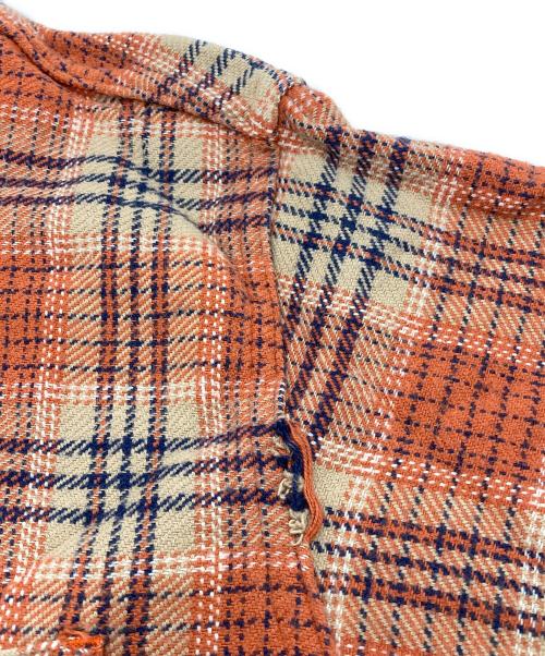 SUGAR CANE（シュガーケーン）SUGAR CANE (シュガーケーン) チェックネルシャツ オレンジ サイズ:Mの古着・服飾アイテム