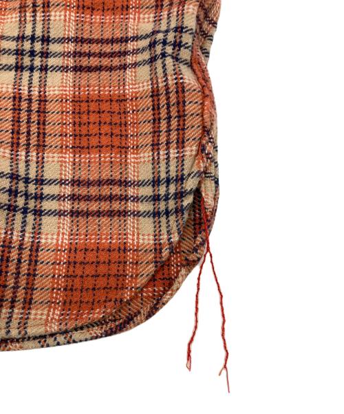 SUGAR CANE（シュガーケーン）SUGAR CANE (シュガーケーン) チェックネルシャツ オレンジ サイズ:Mの古着・服飾アイテム