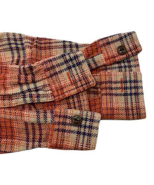 SUGAR CANE（シュガーケーン）SUGAR CANE (シュガーケーン) チェックネルシャツ オレンジ サイズ:Mの古着・服飾アイテム