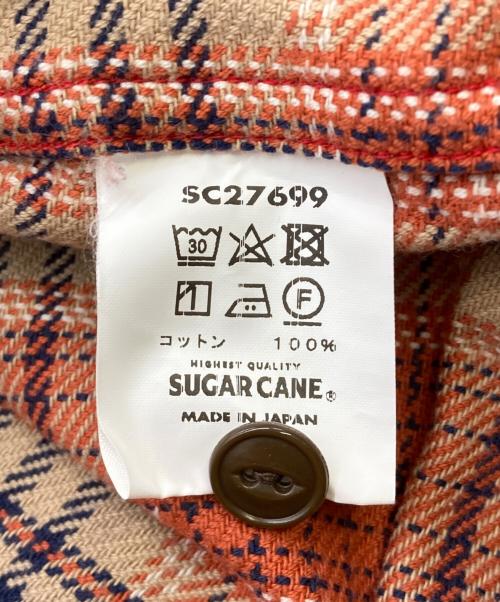 SUGAR CANE（シュガーケーン）SUGAR CANE (シュガーケーン) チェックネルシャツ オレンジ サイズ:Mの古着・服飾アイテム