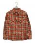 SUGAR CANE（シュガーケーン）の古着「チェックネルシャツ」｜オレンジ