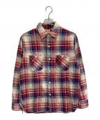 SUGAR CANEシュガーケーン）の古着「チェックネルシャツ」｜レッド